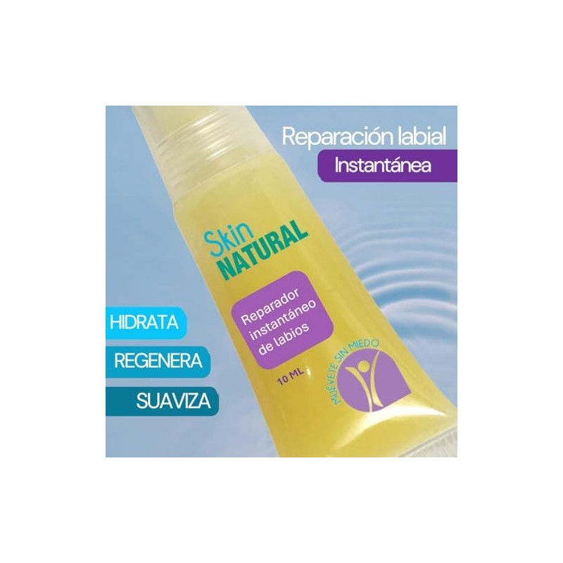 Skin Natural - Reparador Instantáneo de labios sin sabor, 100%