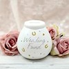 Pot Of Dreams Money Pot, Ceramic, White, One Size