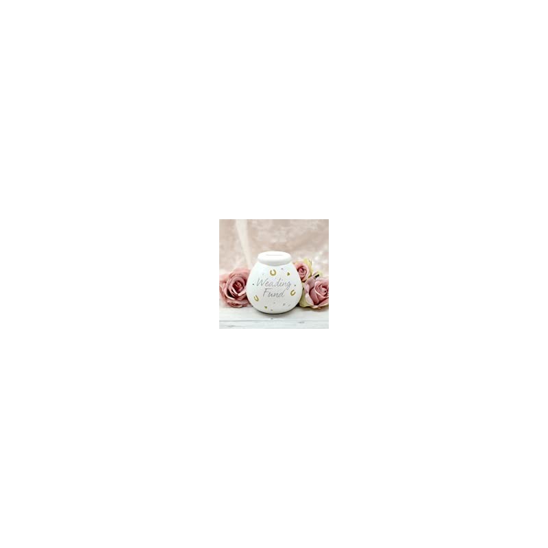 Pot Of Dreams Money Pot, Ceramic, White, One Size