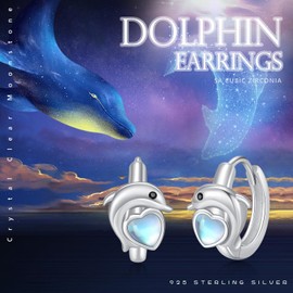 Unicorn Hoop Earrings Girls 925 Sterling Silver Unicorn/Cat Children's Stud Earrings Unicorn Jewellery Birthday Gift for Women Children Daughter, Sterling Silver