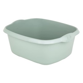 39cm Rectangular Washing Up Bowl Mixing Bowl Sink and Kitchen Organisation for Home, Indoor and Outdoor- Silver Sage Colour