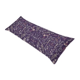 Sweet Jojo Designs Boho Wildflower Vintage Floral Girl Body Pillow Cover Case Decorative Accent Long Couch Kids Bed Pregnancy Pillowcase 54x20 Purple Teal Botanical Garden Flower Bohemian Farmhouse