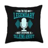 Funny Podcasting Podcast Microphone Throw Pillow