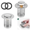 ADERTOS Pack of 2 Drain Filter Sink Plug Stainless Steel