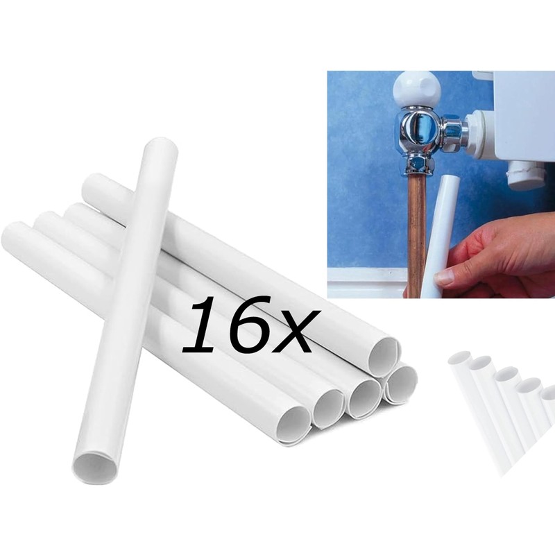 16x Radiator Pipe Cover White Radiator Guard Sleeves Central Heating
