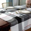 Rectangle Tablecloth Plaid Style Polyester Table Cloth Spillproof Dust-Proof Wrinkle