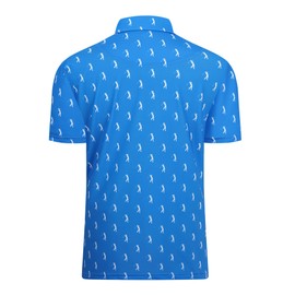 Damipow Boys Golf Shirt Moisture Wicking Youth Polo Shirts Quick Dry Kid Collared Shirt,Blue Men,12 Years