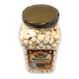Rani Jumbo Phool Makhana (Fox Nut/Popped Lotus Seed) Plain Raw Uncooked 9.4oz (270g) PET Jar ~ All Natural | Vegan | No Colors | Gluten Friendly | NON-GMO | Indian Origin