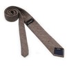 Ruth&Boaz Men's Wool Blend Skinny Necktie Tie (Herringbone Brown)