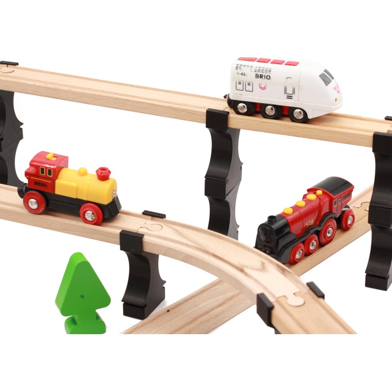 Locorico - 4 bridge stacks for wooden train (stackable)