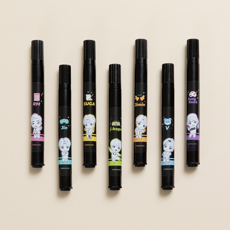Monami [Monami] TinyTan Oil-based Marker_7-piece Set_Postcard Set (TinyTan)