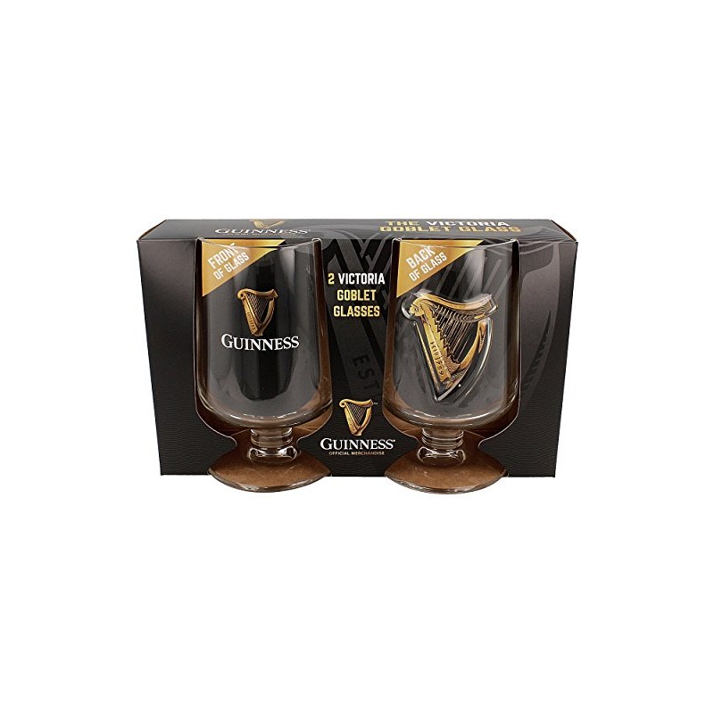 Guinness Victoria Goblet Stem Glasses Twin Pack (sg)