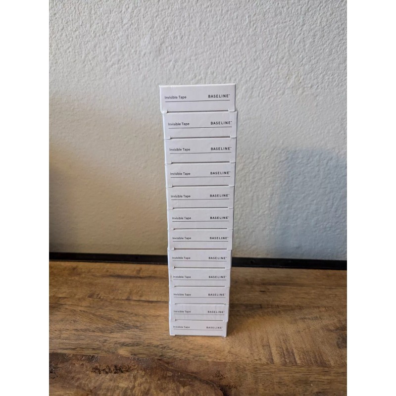 Baseline Pack 12 Rolls Clear Invisible Tape 3/4" X 1000