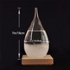 Enkrio Storm Glass Weather Predictor, Barometer Bottle with Wood Base