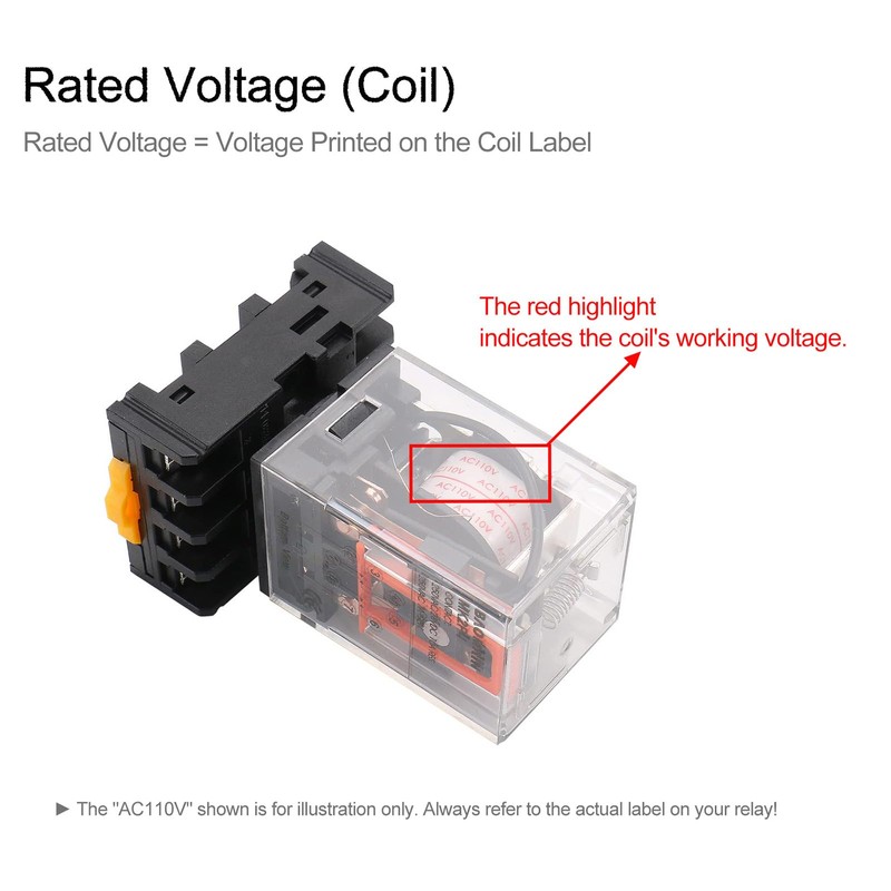 Baomain Power Relay MK2P-I 24VDC Coil DPDT 8 Pin with