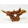 JRose Collections Feng Shui Elephant Tusk Ornament with 5 Trunk-Up