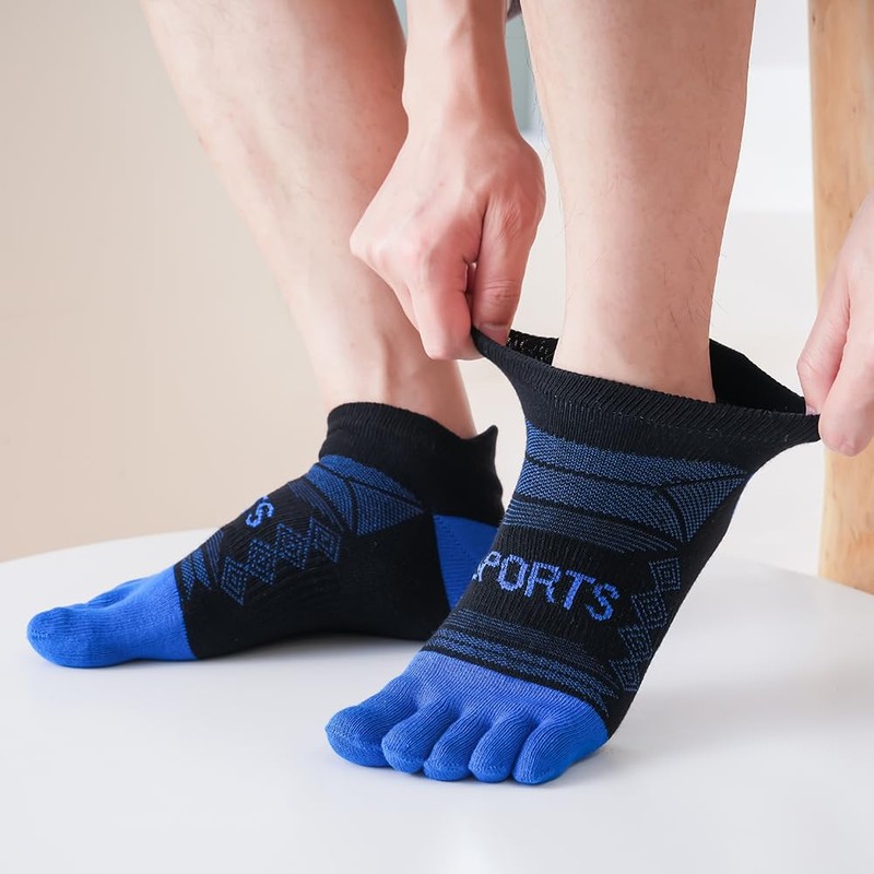 Vraquir Men's Socks, Five Toes, Ankle Socks, Sweat Absorbent, Quick