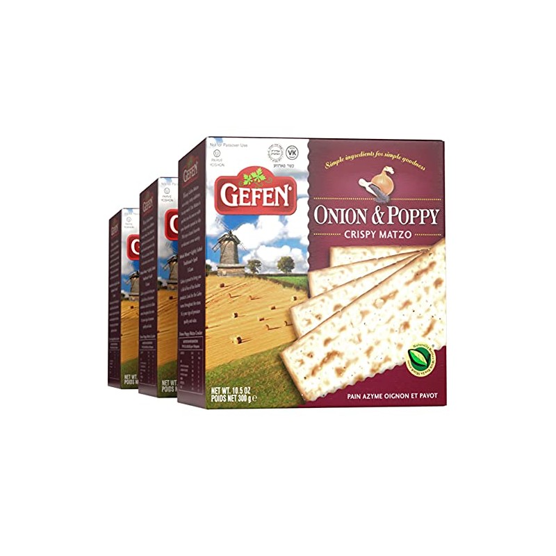 Gefen Onion Poppy Matzo, 11 oz