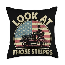 Funny Lawn Mower Grass Mowing Sayings Throw Pillow