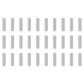 HARFINGTON 50pcs Dowel Pins M1(1mm) x 5mm 304 Stainless Steel Cylindrical Shelf Support Peg Pin Rod Fasten Elements for Metal Devices Wood Furniture DIY Installation, Silver