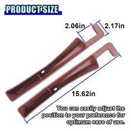 DUSCOKE 2PCS Car Seat Gap Filler Organizer, Stylish Multifunctional Auto Front Seat Storage Box Fill Console Side Gap, Car Interior Storage Accessories for Wallets, Phones, Keys, Eyeglasses (Brown)