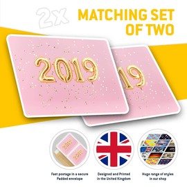 Rectangle Stickers (Set of 2) 10cm - 2019 Graduation Wedding Fun Decals for Laptops,Tablets,Luggage,Scrap Booking,Fridges, #12980