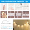 SWSEAM Hooks for Outdoor String Lights Clips: 102Pcs Heavy Duty