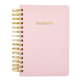 Wisefine Spiral Notebook, College Ruled Lined Journal Notebook, 5.7*8.1inch, 184 Sheets/368 Pages Writing Journal for Women, Dual Spiral Binding Notebook Perfect for Office & Home School Supplies, Pink