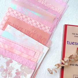 Aromoty 20Pcs Handmade Scrapbook Paper Craft Textured Paper Morandi A5 sheet Mesh Fabric Mulberry Special Paper Mix for Scrapbooking Junk Journal Journaling Supplies DIY Materials,5.8x8.2 inches