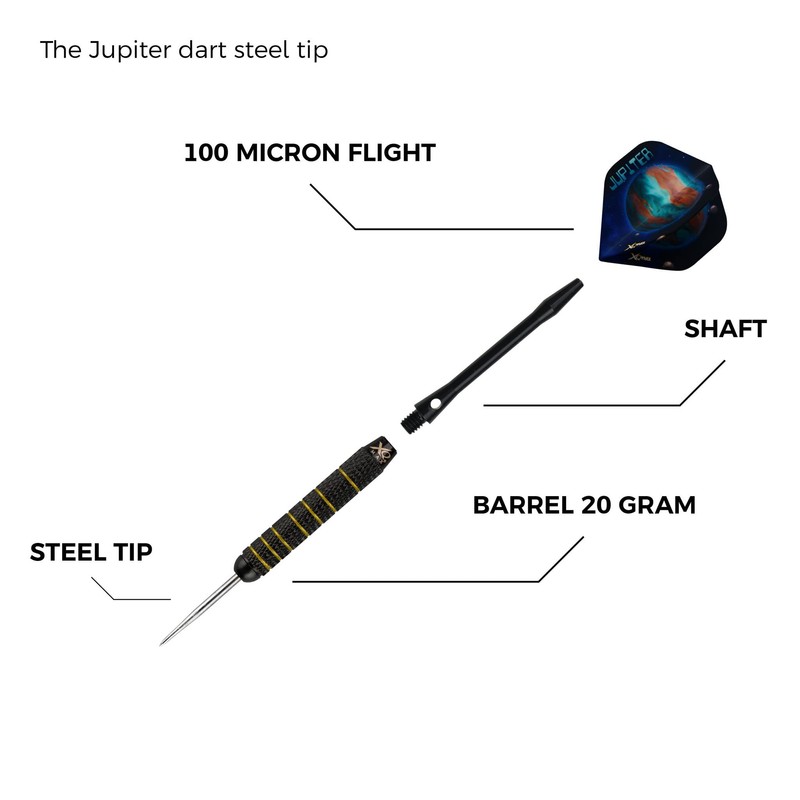 KOTO darts XQ Max Jupiter, Steel Tip Darts, Darts Set,