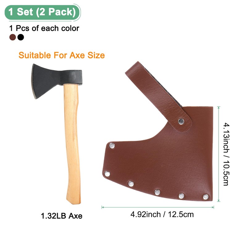 M METERXITY 2-Pack Hatchet Sheath, Leather Axe Sheath for 1.32LB