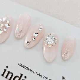 Byeolbitgra Handmade Nail Tips - Coffin Midi / 별빛그라 수제네일팁 - 코핀미디