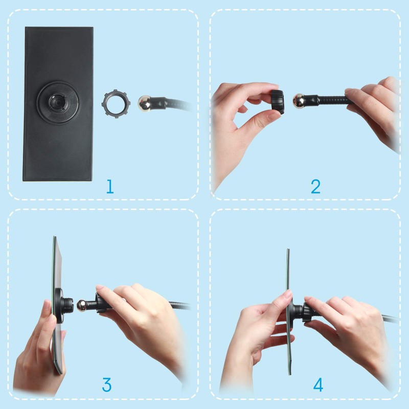 Clip On Security Cubicle Convex Mirror for Personal Safety, Open