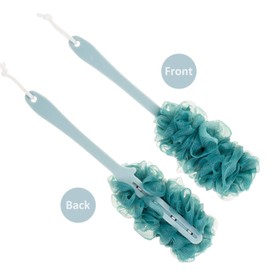 Arswin Arswin Back Scrubber for Shower, Loofah Long Handle Bath Body Brush, Soft Nylon Mesh Sponge On a Stick for Shower Men Women Kids Elderly, Exfoliating Scrub Cleaning Luffa for All Kinds of Skin(Blue)