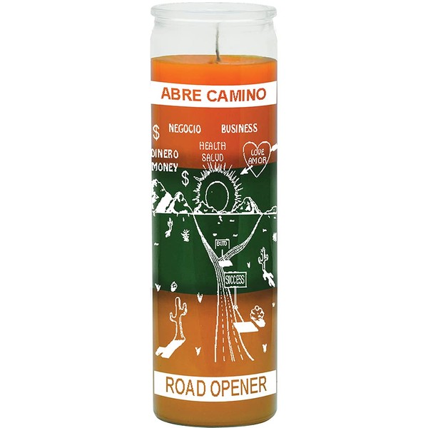 INDIO Road Opener Orange/Green/Gold Candle - Silkscreen 3 Color 7