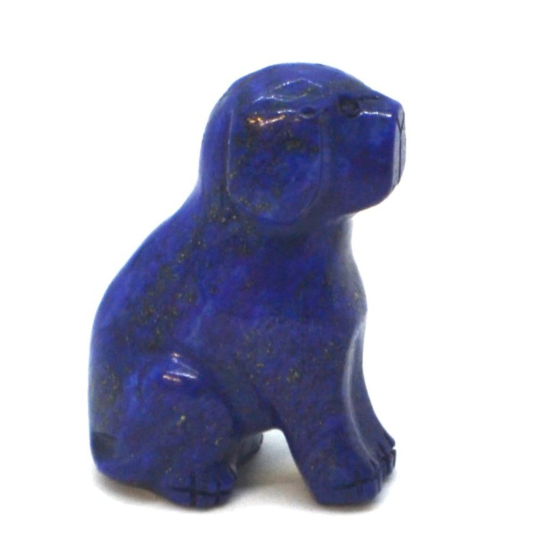 Lapislazuli Hund, Steintier Hund, Edelsteintier Lapislazuli 5cm, Hund aus Edelstein