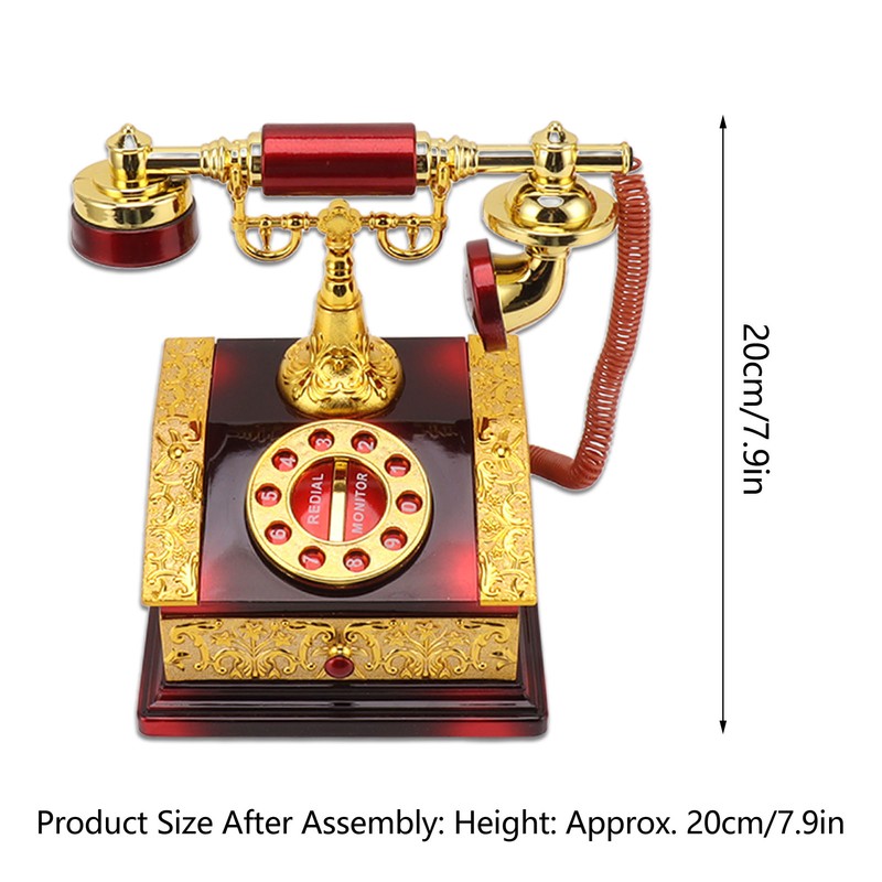 Dial Telephone Shaped Music Box Exquisite Retro Music Jewelry Box