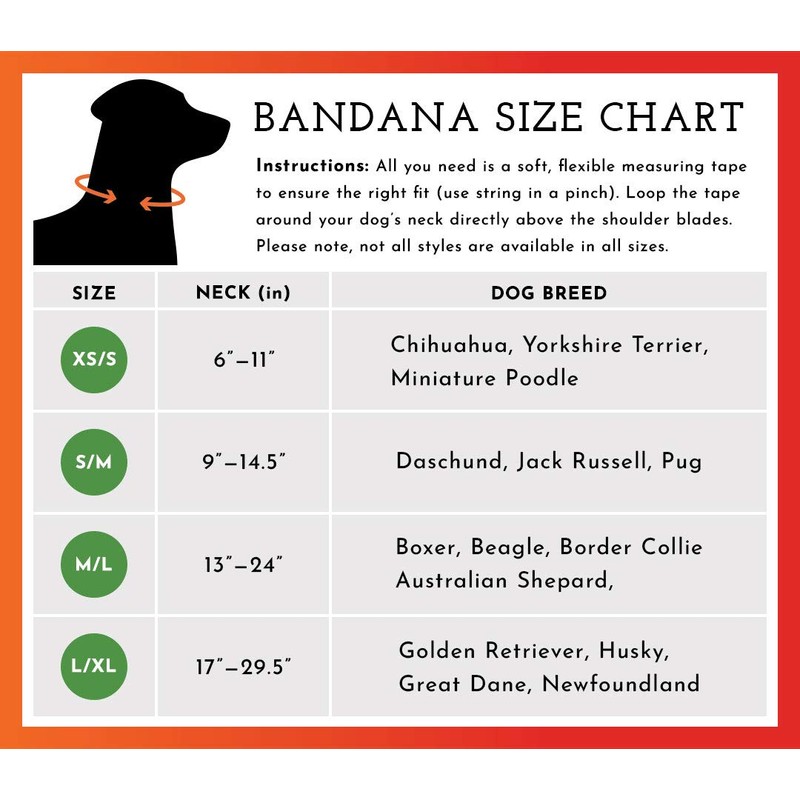 Spot the Dog Classic Orange Reflective Protective Bandana