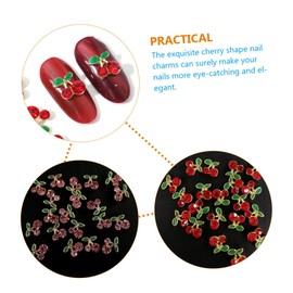 Abaodam 5sets Elegant Cherry Nail Charms Nail Studs Fashion Art Gems DIY Jewelry 32pcs*5