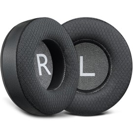 SOULWIT 90mm Mesh Fabric Earpads Replacement for Pioneer HDJ1000/HDJ1500/HDJ2000 Headphones, Ear Pads Cushions with Noise Isolation Foam - MF Black