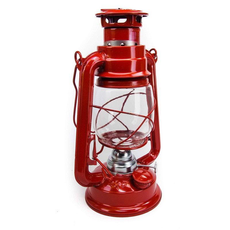 1 x Campfrei Petroleum Lamp 24 cm, 4 Colours, Red,