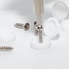 Pocoxll 100 Pieces White Screw Covers Caps,Plastic Hinged Screw Cover