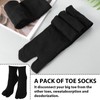 JIYIN 6 Pairs Flip Flop Socks, Elastic Tabi Split Toe