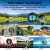 80x100 Monocular Telescope with Smartphone Adapter Tripod, High Powered Monoculars