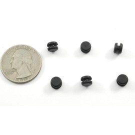 Rubber Plug - Fits 1/8" Opening in 1/16" Thick Panel -"Grommet Without A Hole" Solid Flush Plug Seals Opening in Panels - Provides Finished Appearance on Both Sides of Panel (12 Pack)