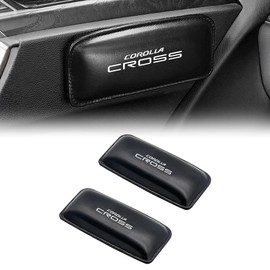 カローラクロス 車用ロゴ ニーパッド 膝パッド COROLLA CROSS TZSH35 AZSH35 アクセサリー 車クッション 運転席 疲労軽減 肘置きパッド 滑り止め アームレストカバー 休憩 膝サポート 膝当て 両面テープ PU メモリーコットンコア 通勤 内装パーツ 2個入れ