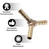 X AUTOHAUX 4 Pcs 6mm Y Shaped Hose Barb Brass