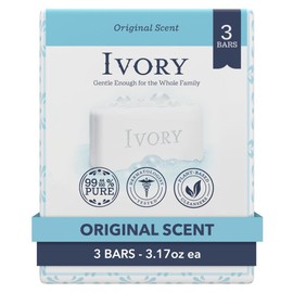 Ivory Original Bath Bar Soap with Notes of Aloe Scent, 3.17 oz (Pack of 3)