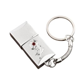 UFARID Rose USB Flash Drive Memory Stick USB Flash Drive Pen Drive USB 3.0 with Metal Lid USB Memory Stick for Laptop PC (64GB, Silver)