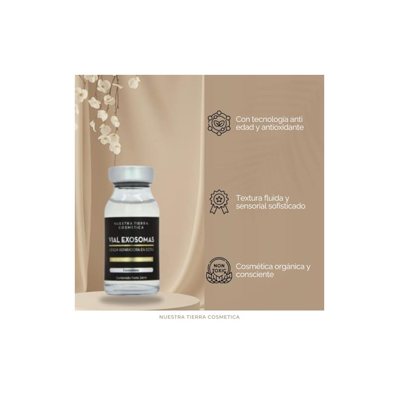 Nuestra Tierra Cosmetica Vial Exosomas Reparador Vegano